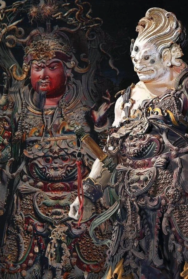 高平铁佛寺二十四诸天彩塑局部